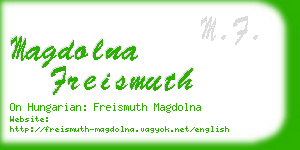 magdolna freismuth business card